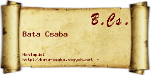 Bata Csaba névjegykártya
